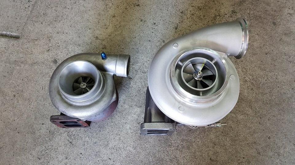 2 different size turbos